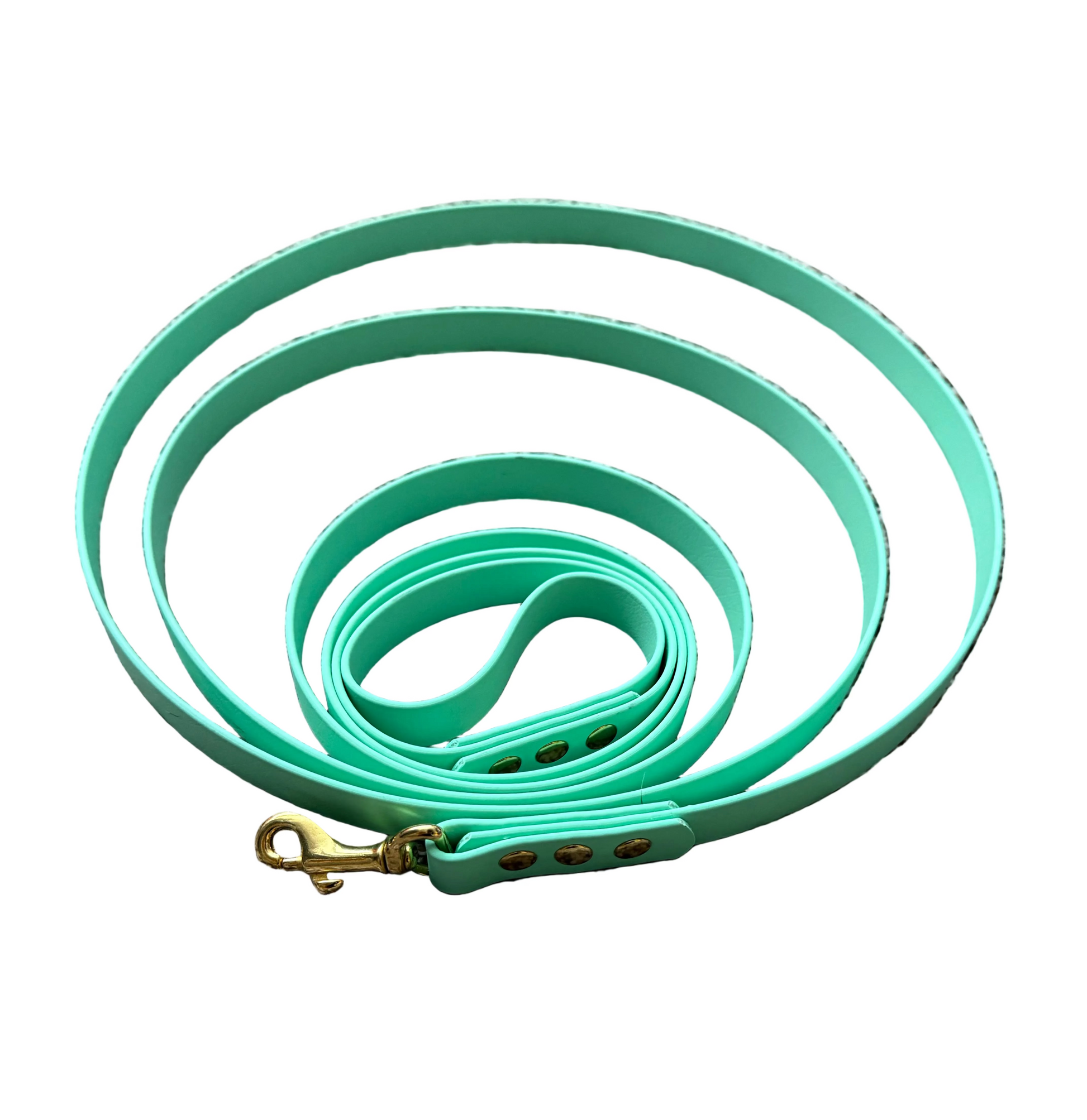 15' mint long line on white background