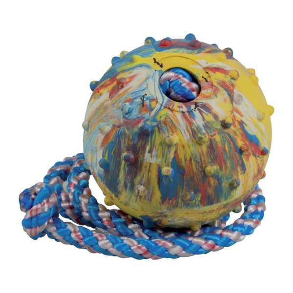 Firm Rubber Ball With Rope