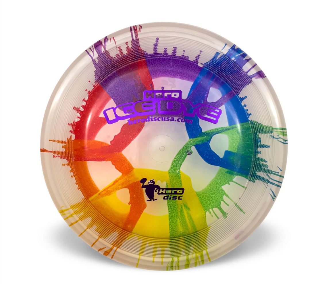 Colorful disc with 'Hero Disc' branding on a white background