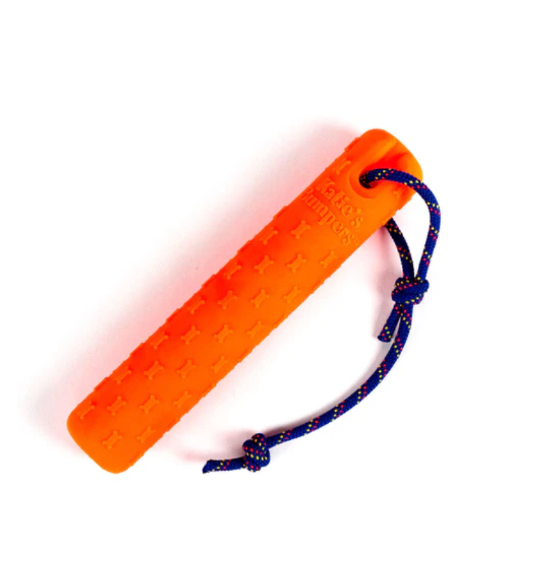 Katie's Bumpers Original floating dog bumper made in USA for retriever training, dock diving, water retrieval, and fetch