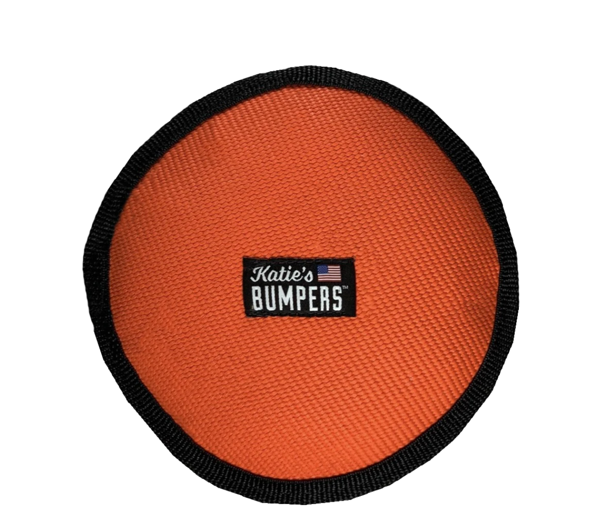 Frequent Flyer Floater floating dog frisbee made from USA fire hose material for fetch on water, grass, and snow.