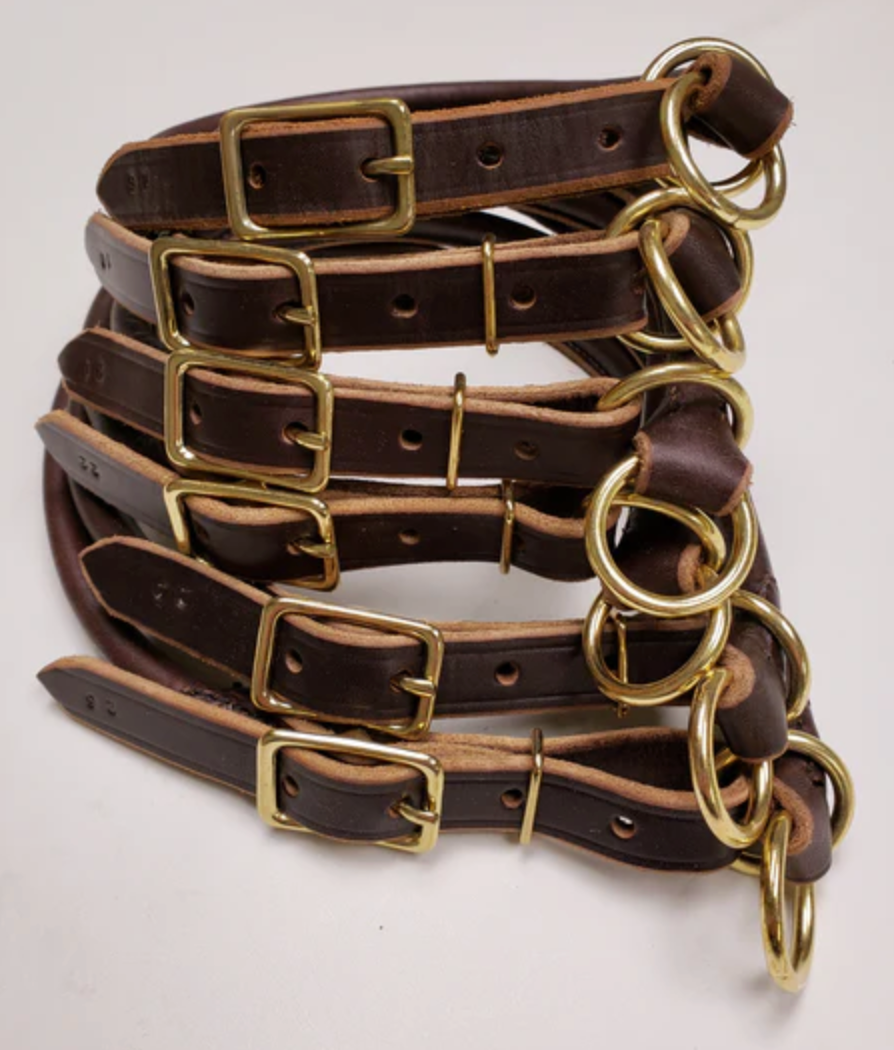 Rolled Leather Slip Collar