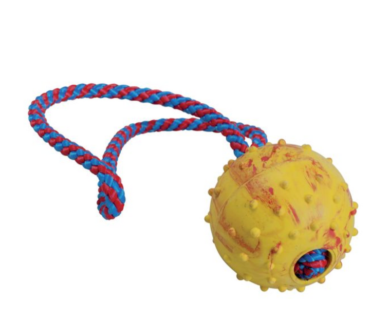 Firm Rubber Ball With Rope