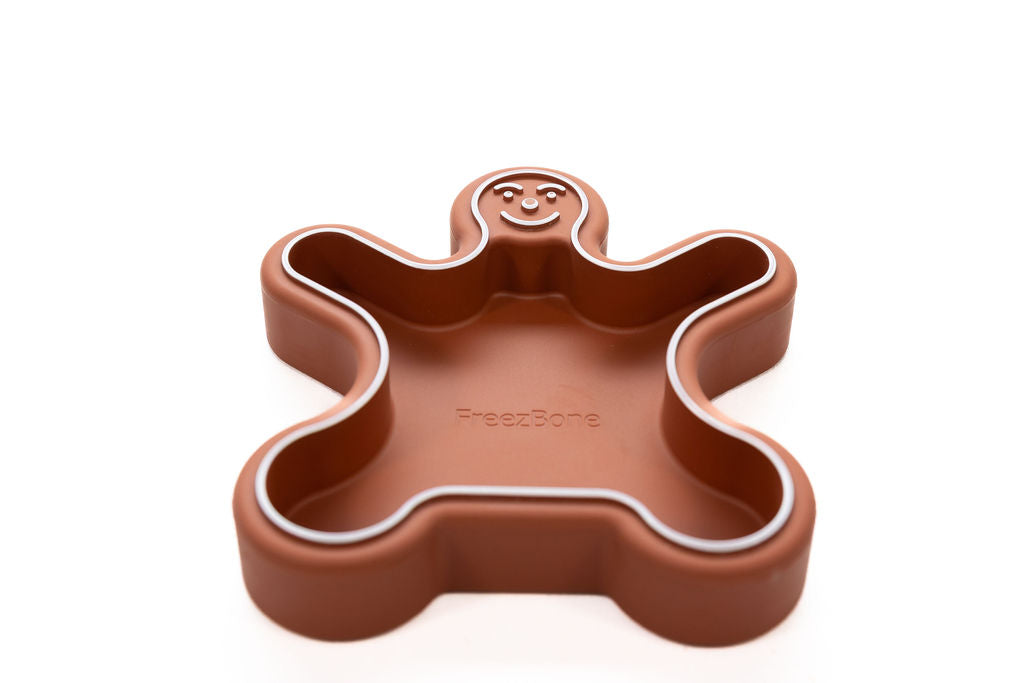 FreezGingerbread: Long-Lasting, Fillable Dog Bone for Active Chewers | Safe, Durable & Fun